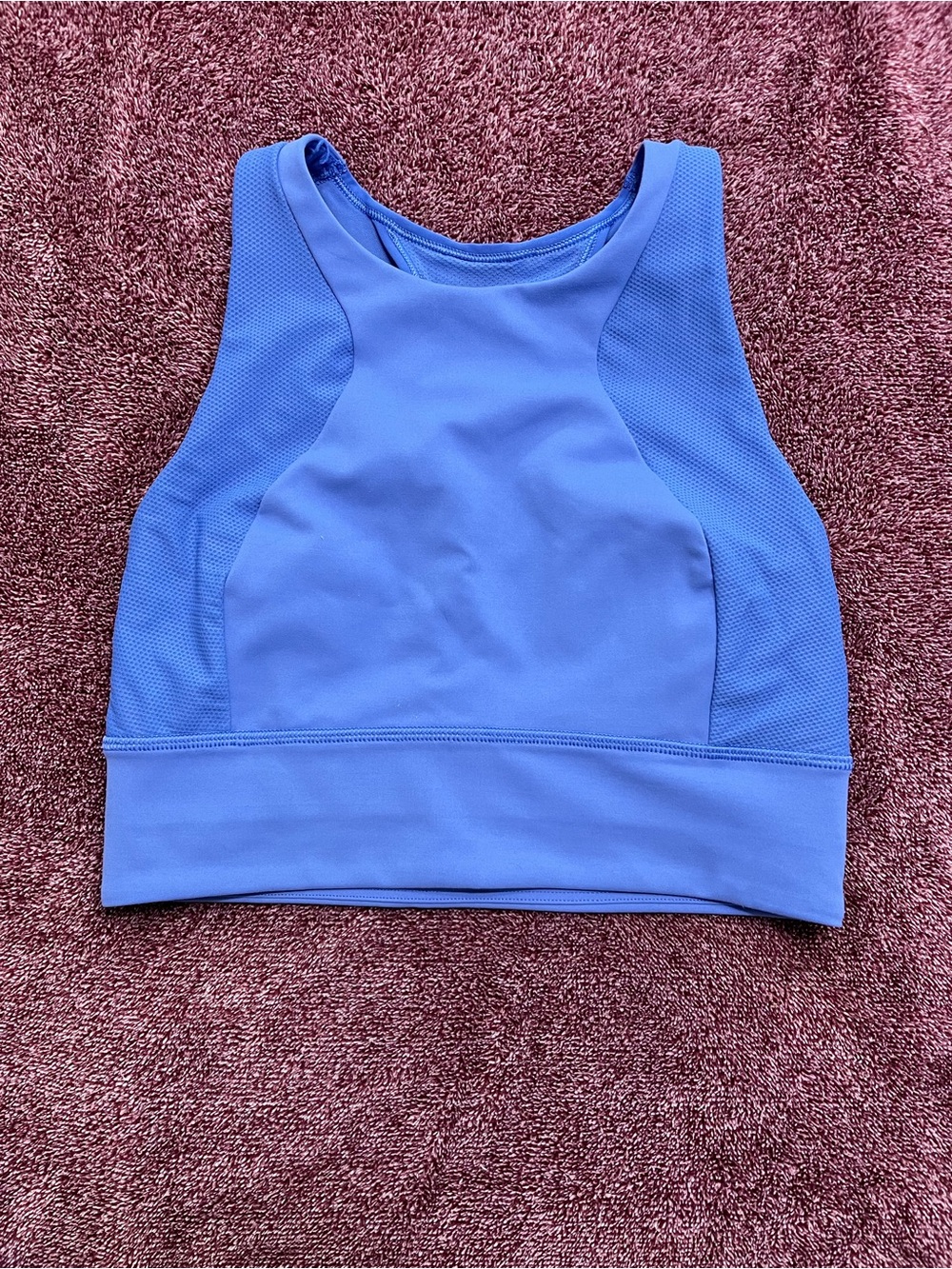 Lululemon Women's Seamless High-Neck Crop Tank Top - Blue